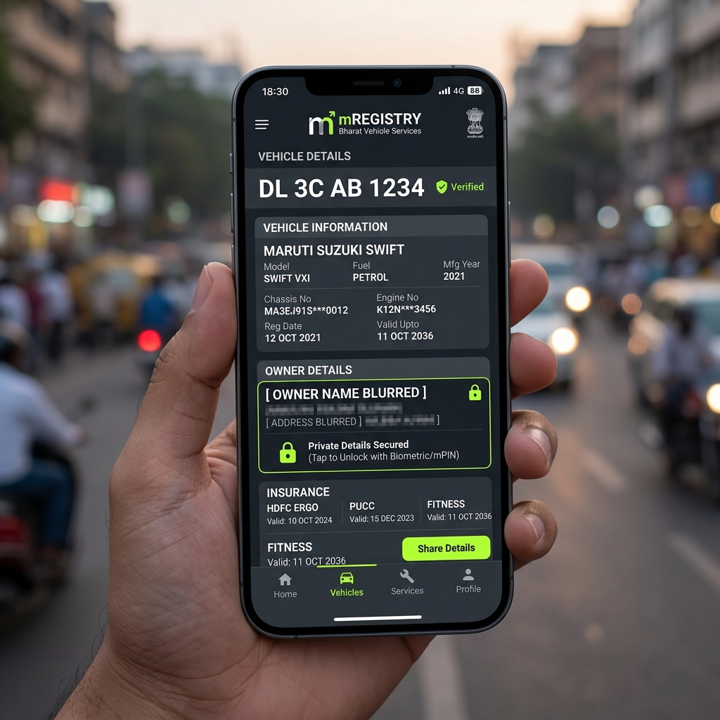 mParivahan App Mockup