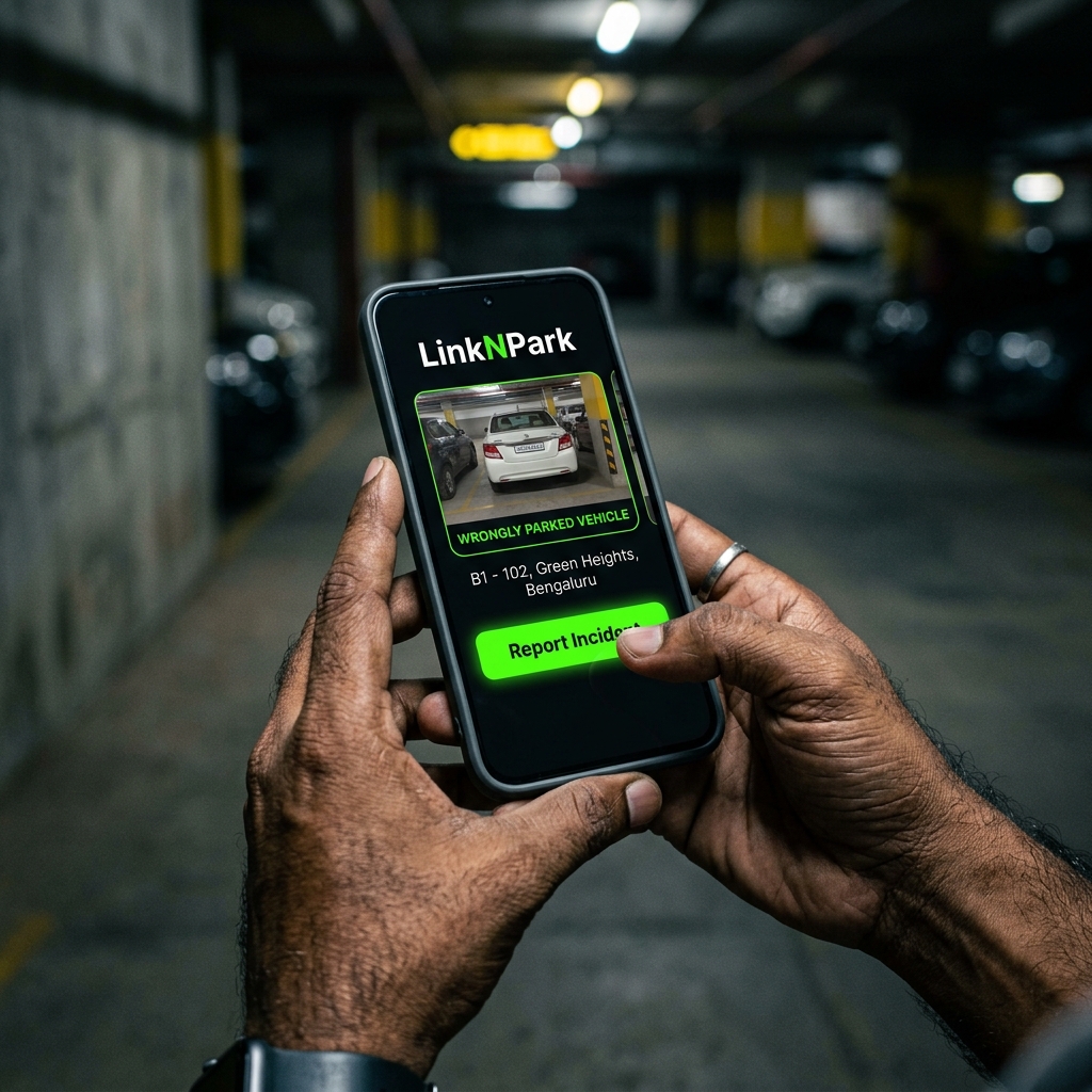 LinkNPark app reporting incident