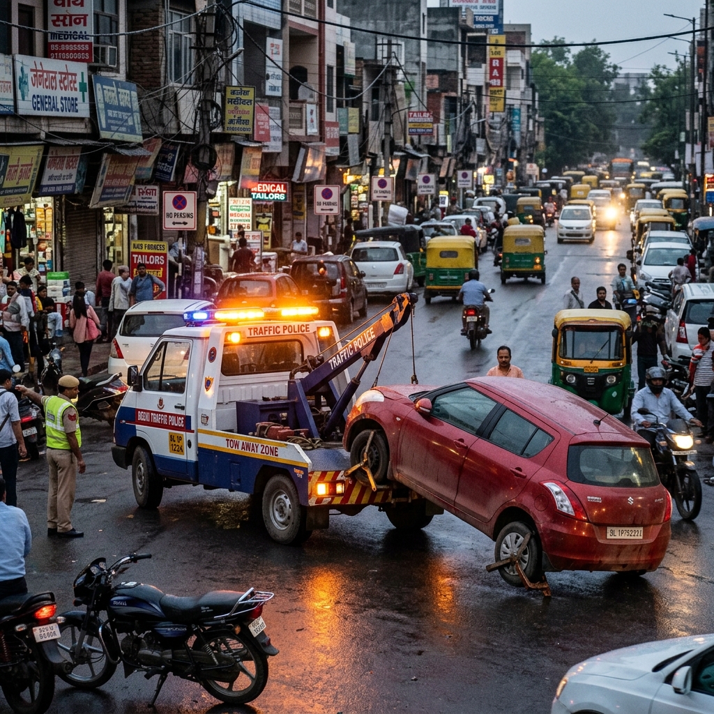 Car Being Towed